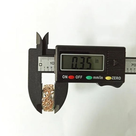 Two-Tone Sunflower Dragonfly Ring 925 Silver Plated Sizes 6-10 - Picture 5 of 5